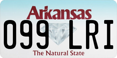 AR license plate 099LRI