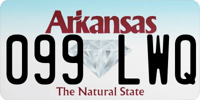 AR license plate 099LWQ