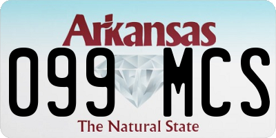 AR license plate 099MCS
