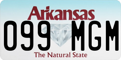 AR license plate 099MGM