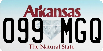 AR license plate 099MGQ