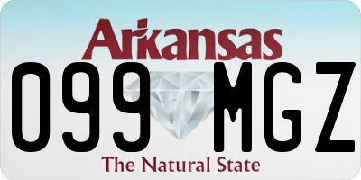 AR license plate 099MGZ