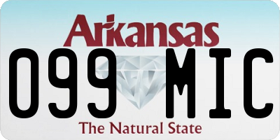 AR license plate 099MIC
