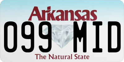 AR license plate 099MID
