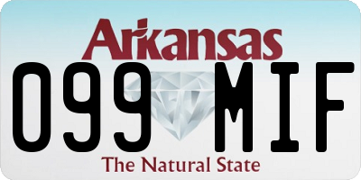 AR license plate 099MIF