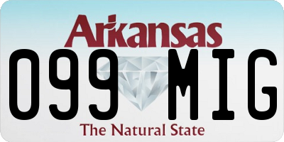 AR license plate 099MIG