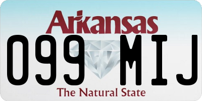 AR license plate 099MIJ