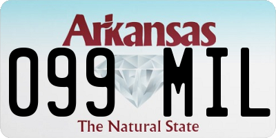 AR license plate 099MIL