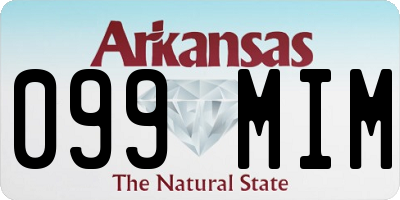 AR license plate 099MIM