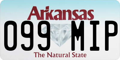 AR license plate 099MIP