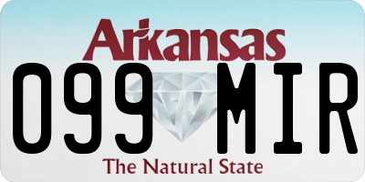 AR license plate 099MIR
