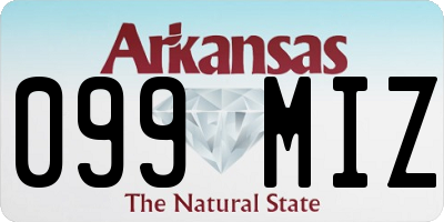 AR license plate 099MIZ