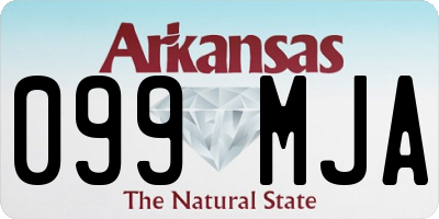AR license plate 099MJA
