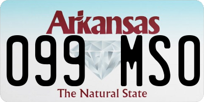 AR license plate 099MSO