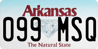 AR license plate 099MSQ