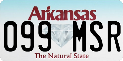 AR license plate 099MSR