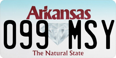 AR license plate 099MSY