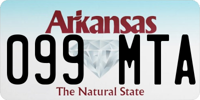 AR license plate 099MTA
