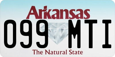AR license plate 099MTI