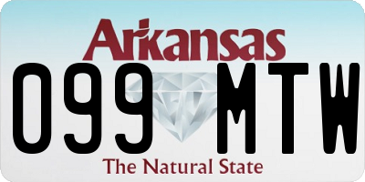 AR license plate 099MTW
