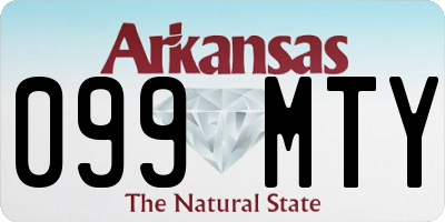 AR license plate 099MTY