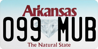AR license plate 099MUB