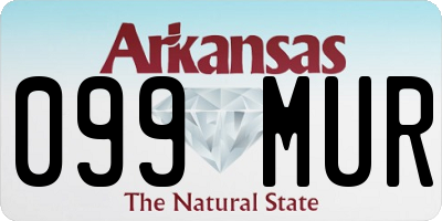 AR license plate 099MUR