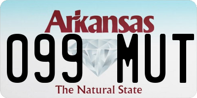 AR license plate 099MUT