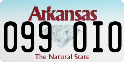 AR license plate 099OIO