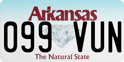 AR license plate 099VUN