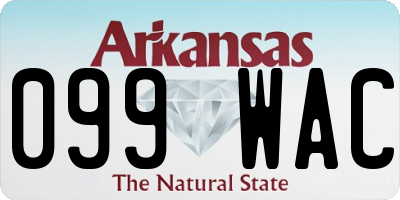 AR license plate 099WAC