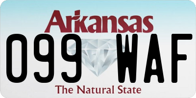 AR license plate 099WAF