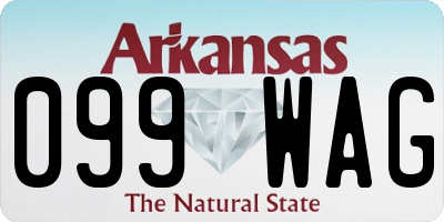 AR license plate 099WAG