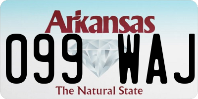 AR license plate 099WAJ