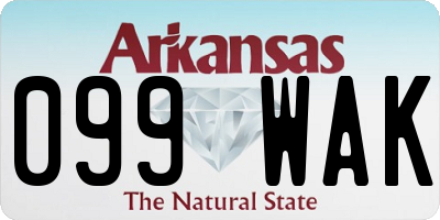 AR license plate 099WAK