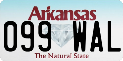 AR license plate 099WAL