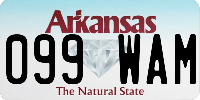 AR license plate 099WAM
