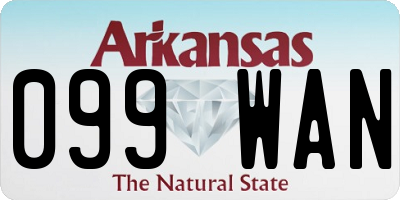 AR license plate 099WAN