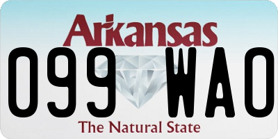 AR license plate 099WAO