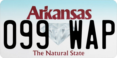 AR license plate 099WAP