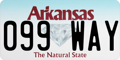 AR license plate 099WAY
