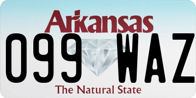 AR license plate 099WAZ