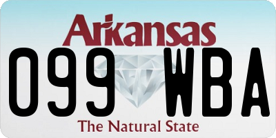 AR license plate 099WBA