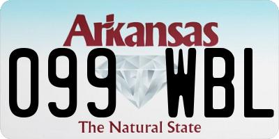 AR license plate 099WBL
