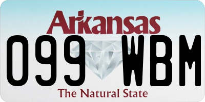 AR license plate 099WBM