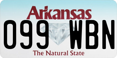 AR license plate 099WBN