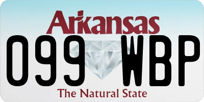 AR license plate 099WBP
