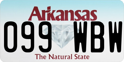 AR license plate 099WBW