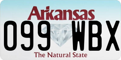 AR license plate 099WBX