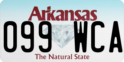 AR license plate 099WCA